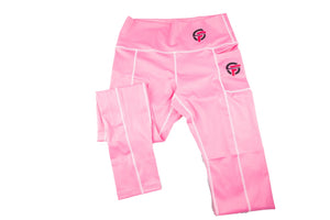 Women's Pink Yoga Pants (Striped)
